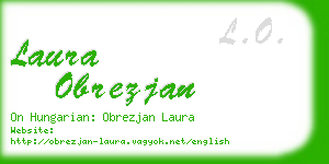 laura obrezjan business card